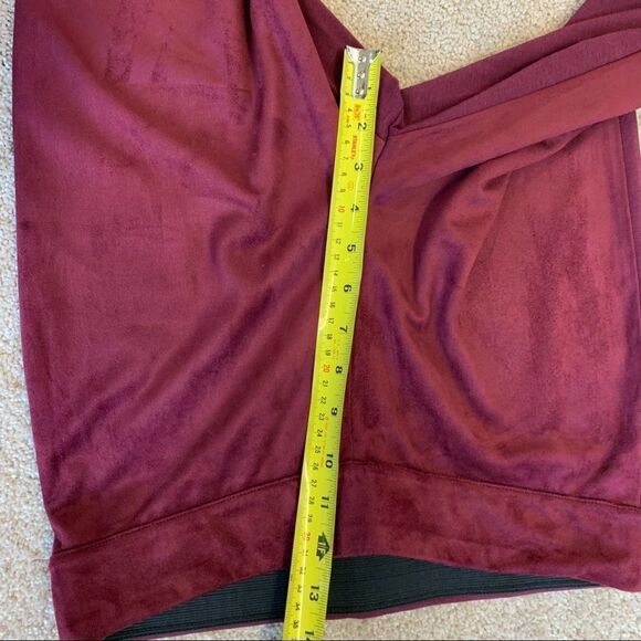 Joe Fresh Burgundy Maroon faux Suede Leggings Sz M - Picture 5 of 6